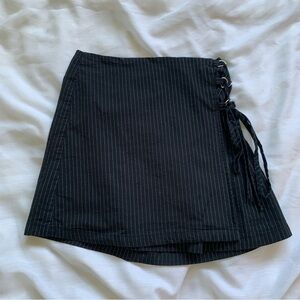 Wild Fable Black Wrap Mini Skirt Tie Front Casual